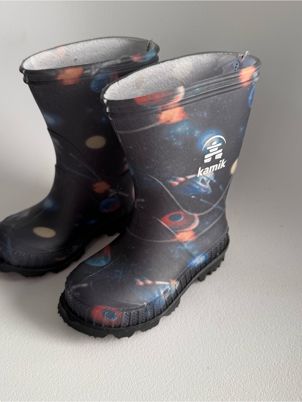 Kamik unisex 5T Space-Print Rain Boots